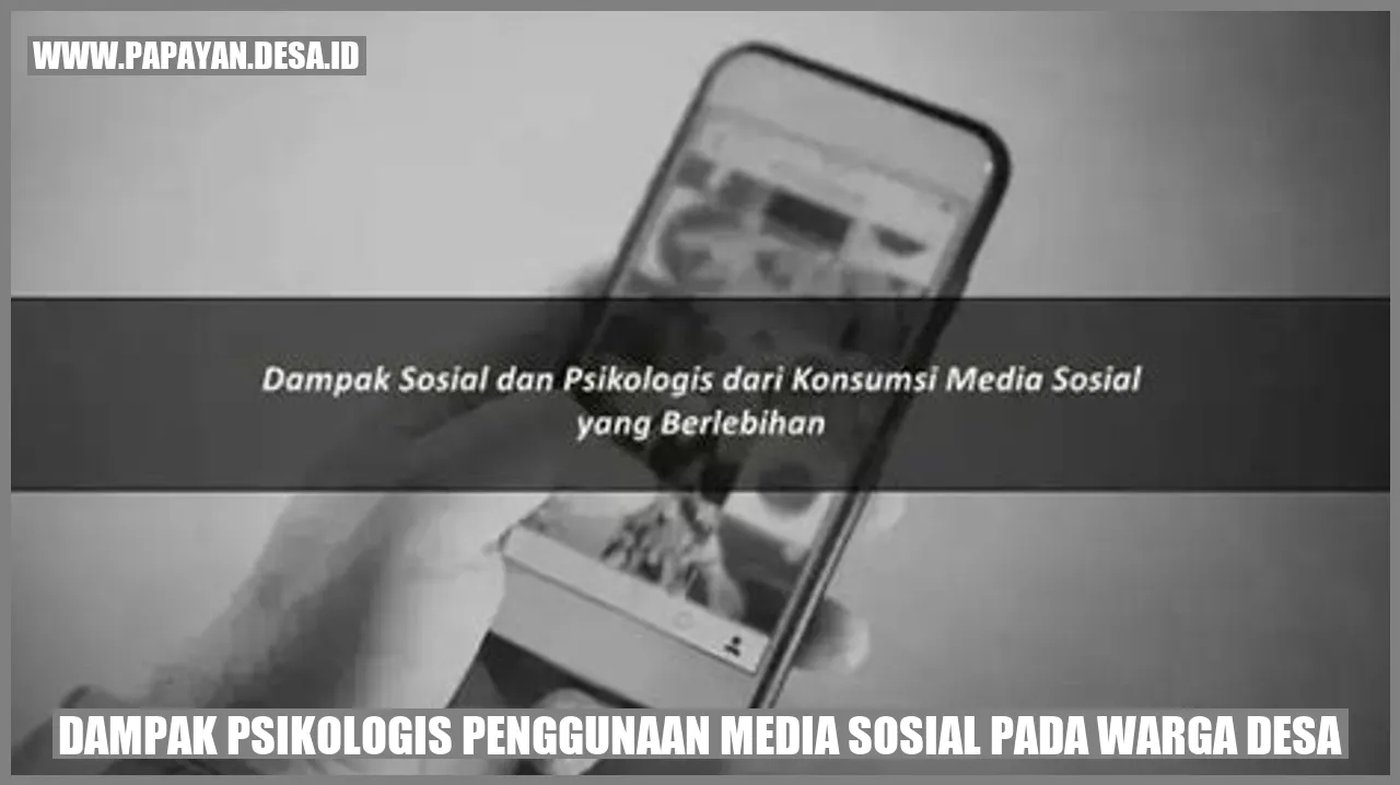 Dampak Psikologis Penggunaan Media Sosial pada Warga Desa