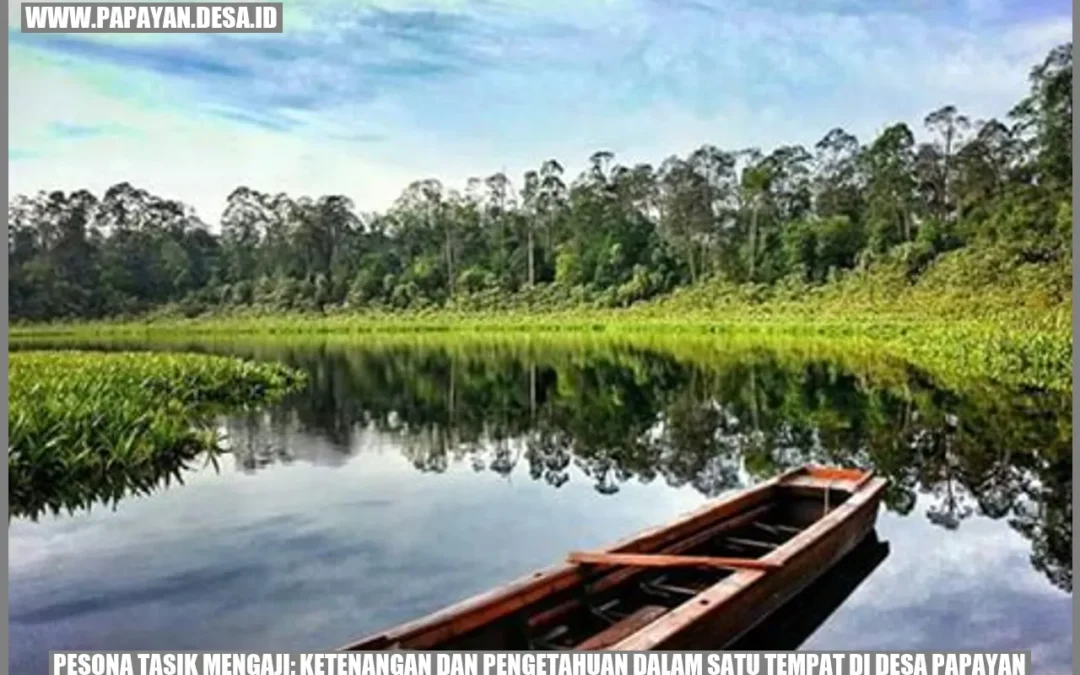 Pesona Tasik Mengaji: Ketenangan dan Pengetahuan dalam Satu Tempat di Desa Papayan