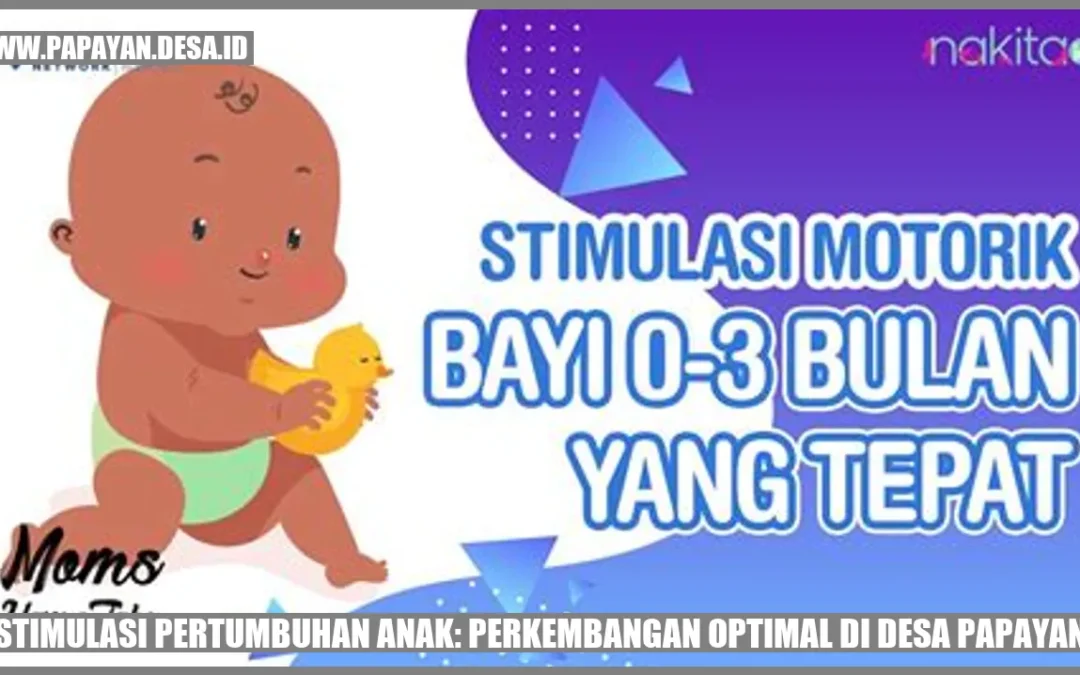 Stimulasi Pertumbuhan Anak: Perkembangan Optimal di Desa Papayan